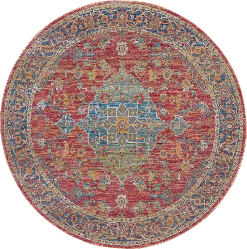 Nourison Ankara Global ANR01 Round Rug - Multicolour
