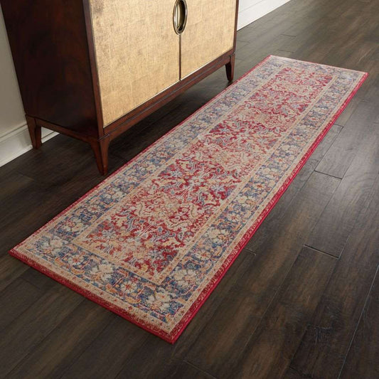 Nourison Ankara Global ANR02 Runner Rug - Red