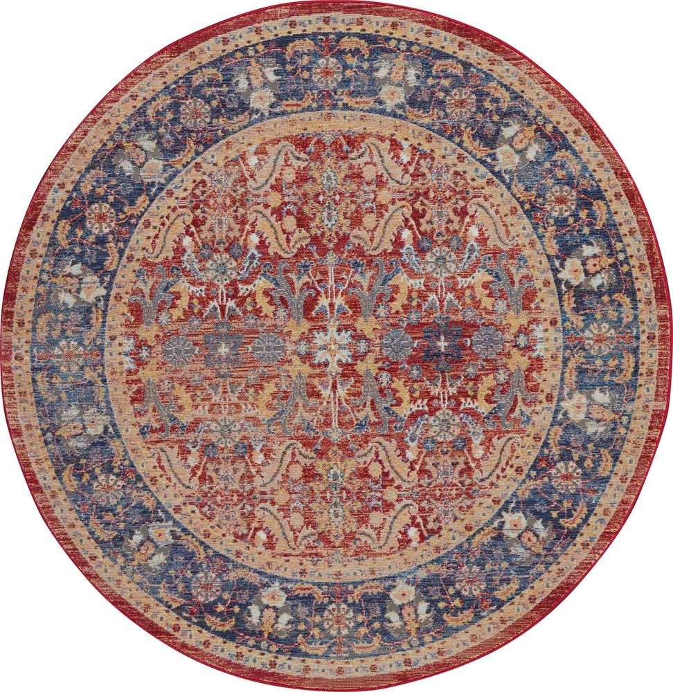 Nourison Ankara Global ANR02 Round Rug - Red