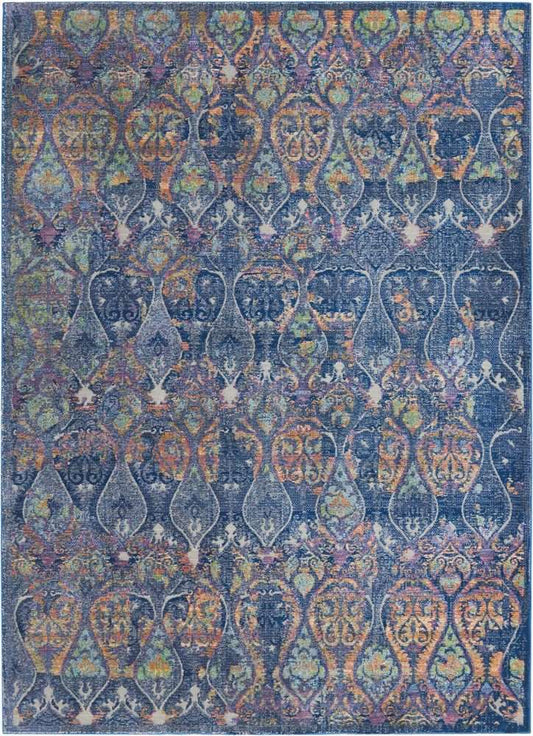 Nourison Ankara Global ANR08 Rug - Navy &amp; Multicolour