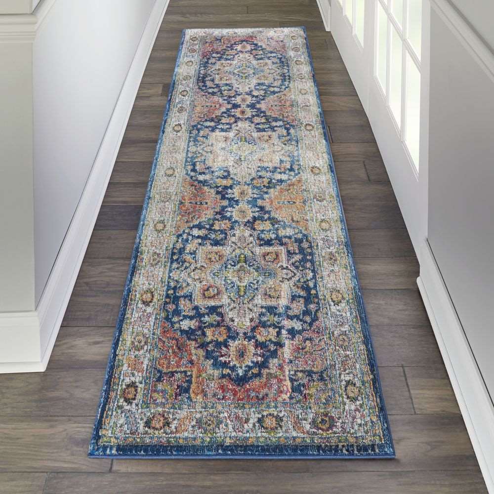 Nourison Ankara Global ANR11 Rug - Blue &amp; Multicolour