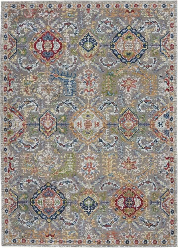 Nourison Ankara Global ANR12 Rug - Grey &amp; Multicolour