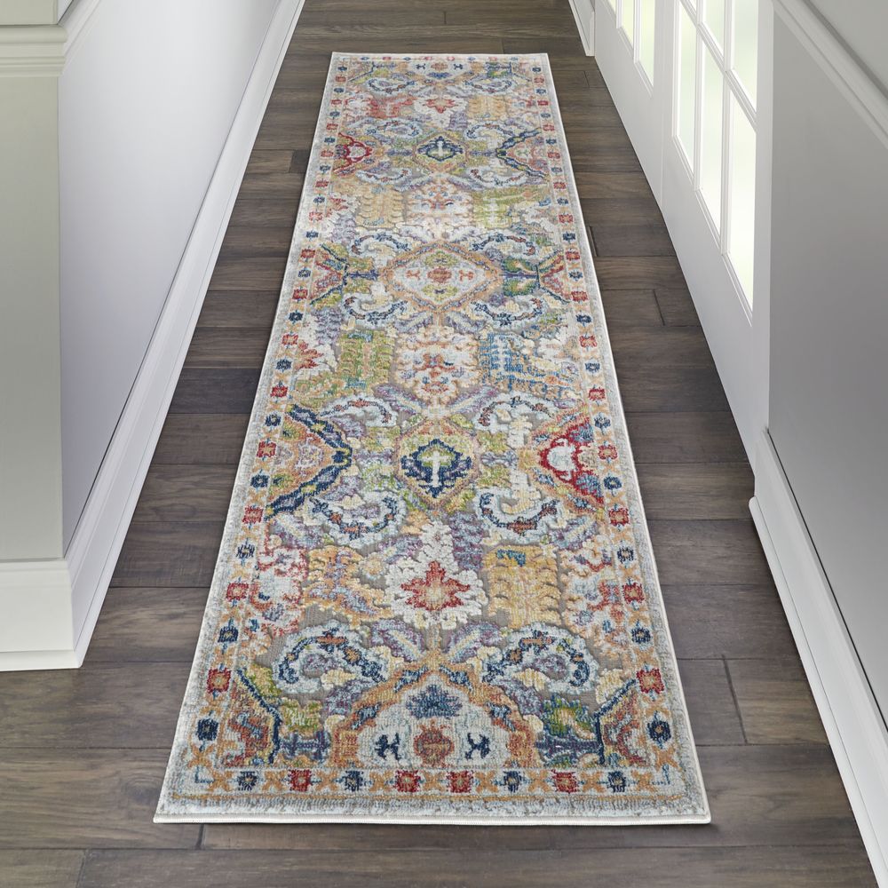 Nourison Ankara Global ANR12 Rug - Grey &amp; Multicolour