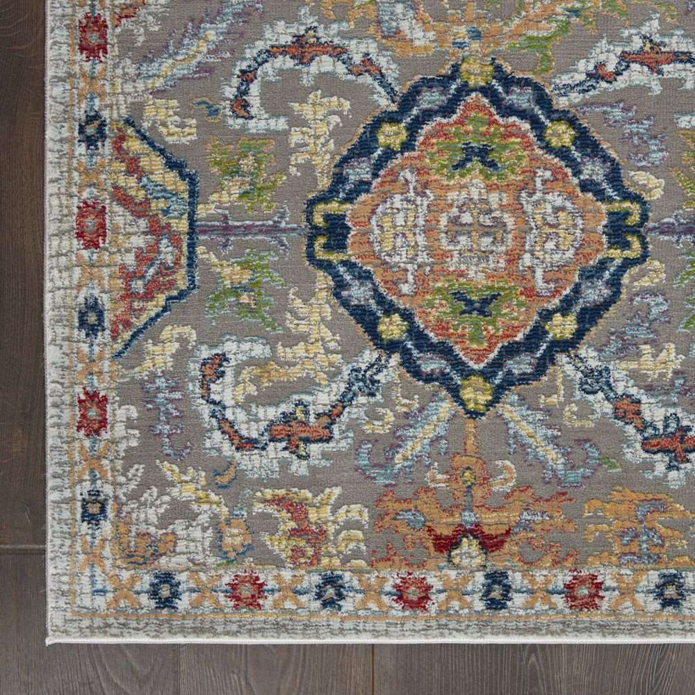 Nourison Ankara Global ANR12 Rug - Grey &amp; Multicolour