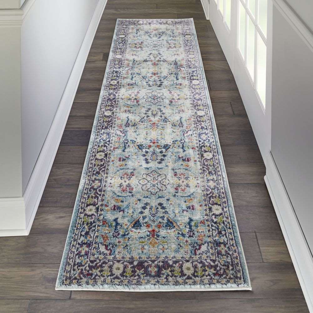 Nourison Ankara Global ANR14 Rug - Teal &amp; Multicolour