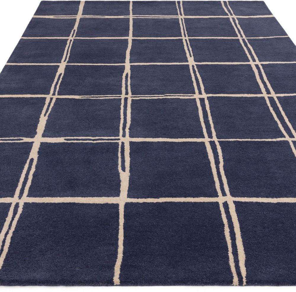 Asiatic London Contemporary Design Albany Rug - Grid Marine