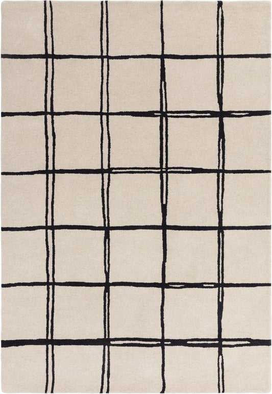 Asiatic London Contemporary Design Albany Rug - Grid Monochrome