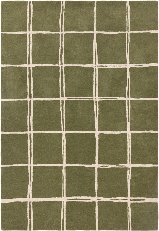 Asiatic London Contemporary Design Albany Rug - Grid Olive