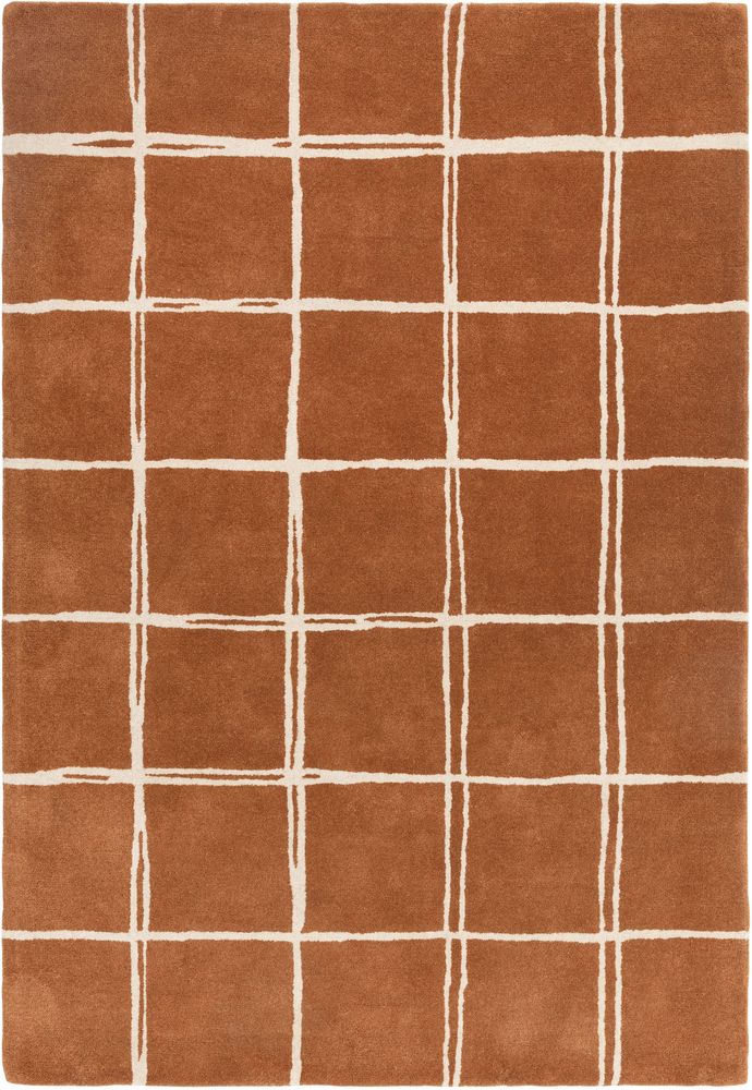 Asiatic London Contemporary Design Albany Rug - Grid Rust