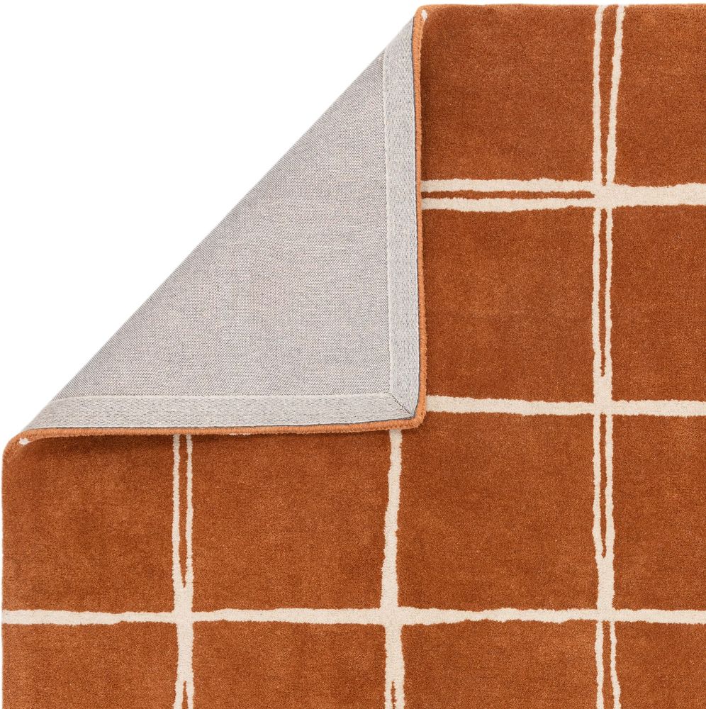 Asiatic London Contemporary Design Albany Rug - Grid Rust