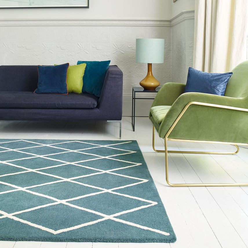 Asiatic London Contemporary Design Albany Rug - Diamond Teal