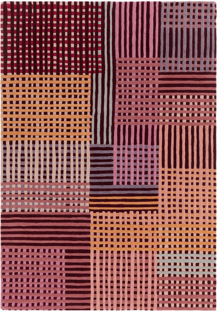 Asiatic London Contemporary Design Aspect Rug - Red Multicolour