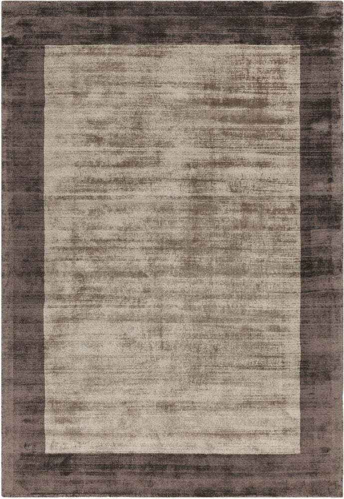 Asiatic London Contemporary Plain Blade Border Rug - Choco &amp; Mocha