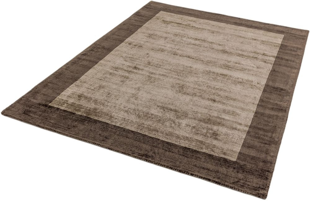 Asiatic London Contemporary Plain Blade Border Rug - Choco &amp; Mocha