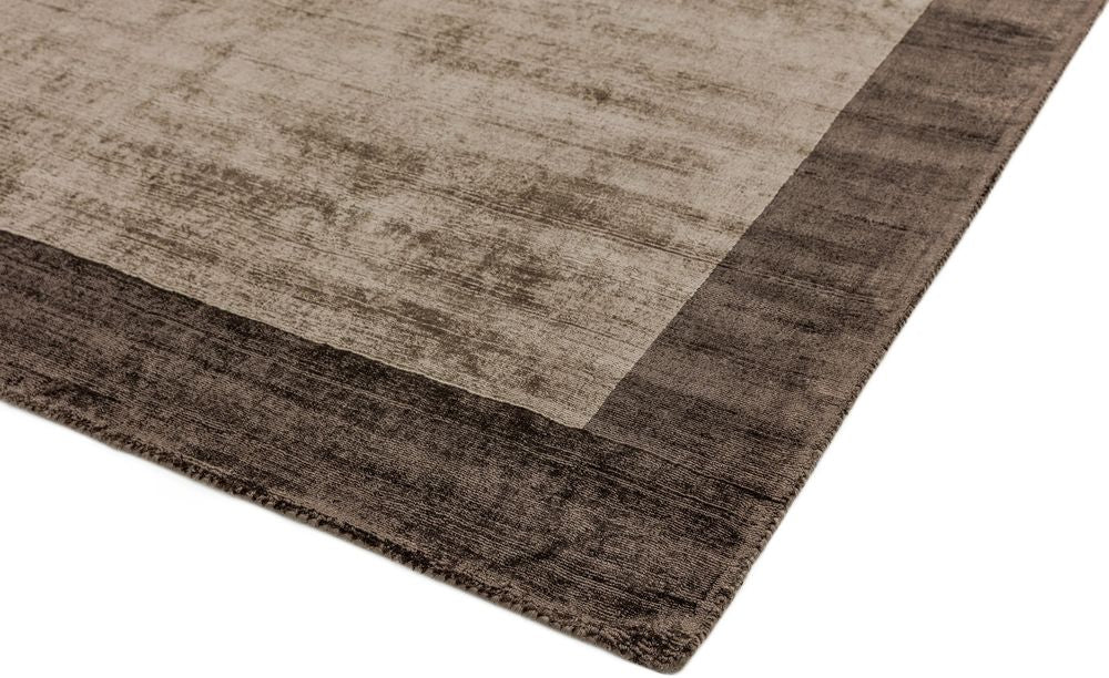 Asiatic London Contemporary Plain Blade Border Rug - Choco &amp; Mocha