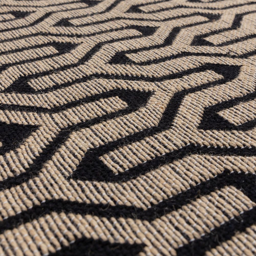 Asiatic London Natural Weaves Global Rug - Black Lattice