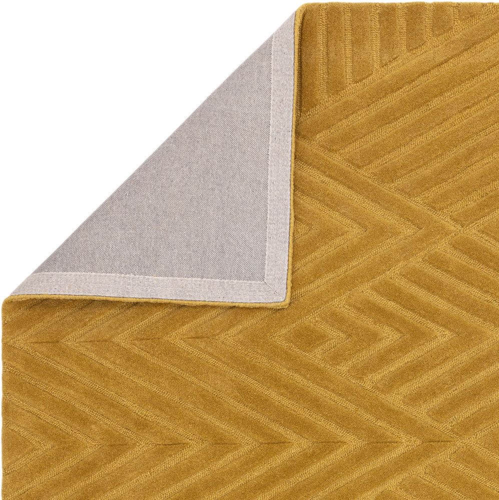 Asiatic London Contemporary Plain Hague Rug - Ochre