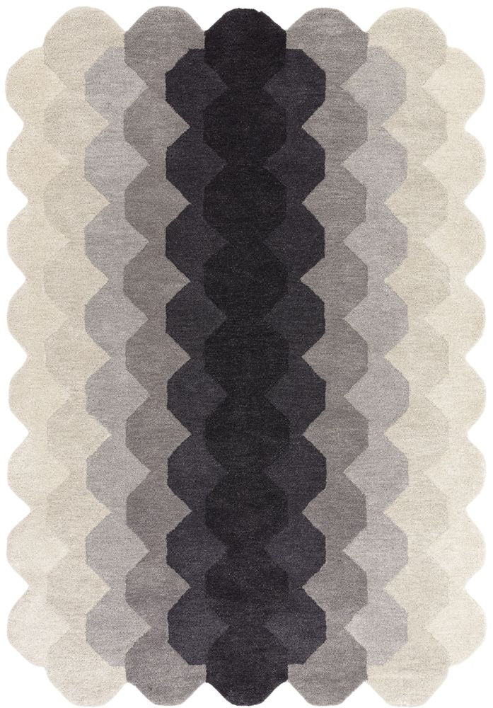 Asiatic London Contemporary Design Hive Rug - Charcoal