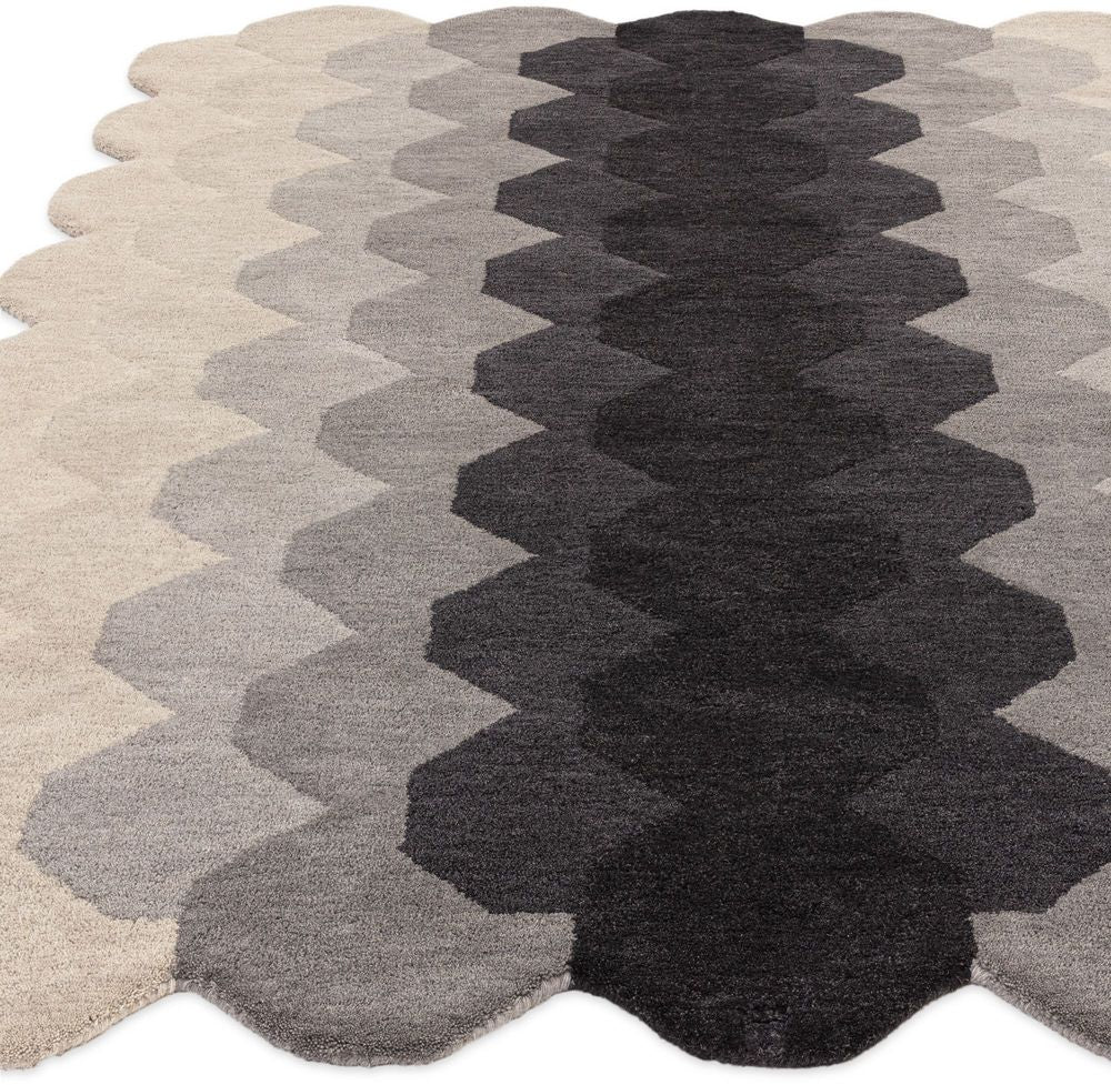 Asiatic London Contemporary Design Hive Rug - Charcoal