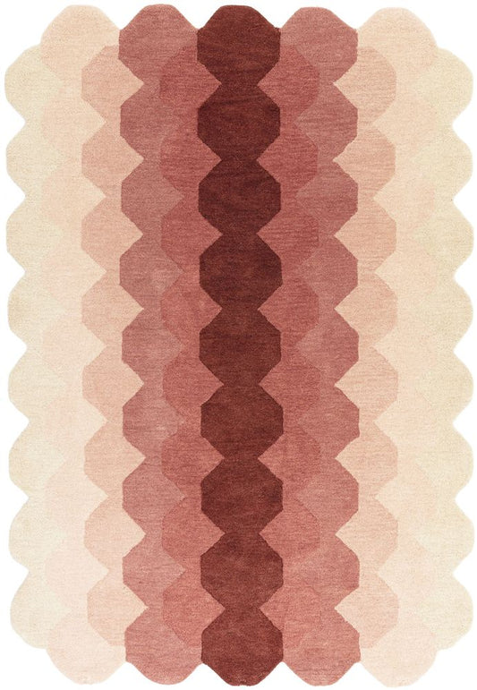 Asiatic London Contemporary Design Hive Rug - Pink