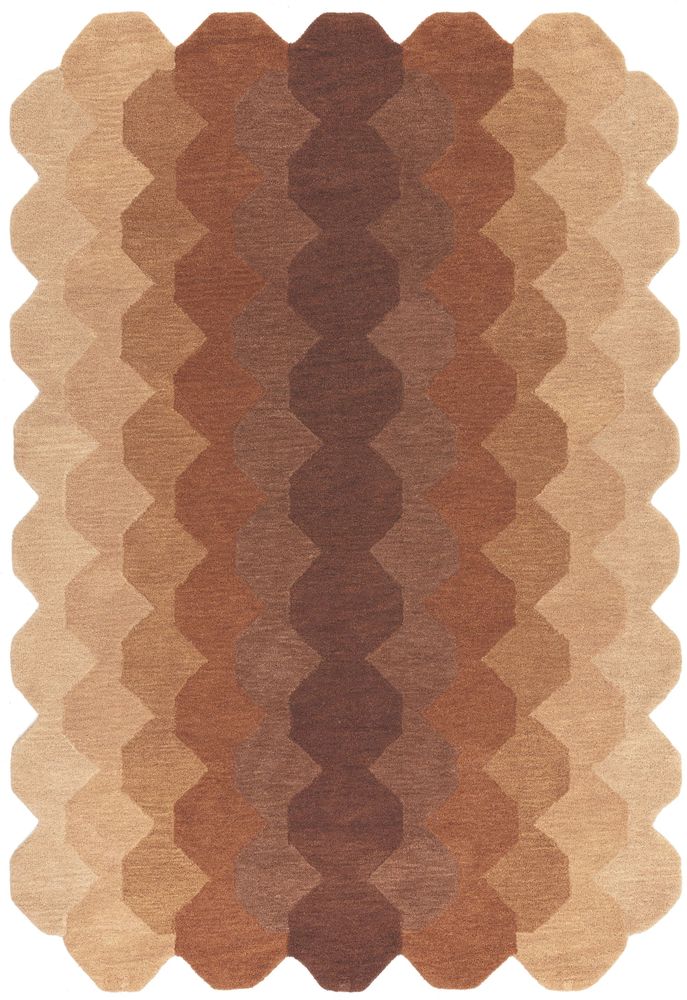 Asiatic London Contemporary Design Hive Rug - Rust