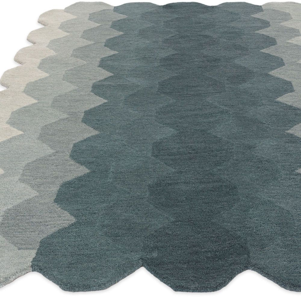 Contemporary Design Hive Runner Rug - Teal