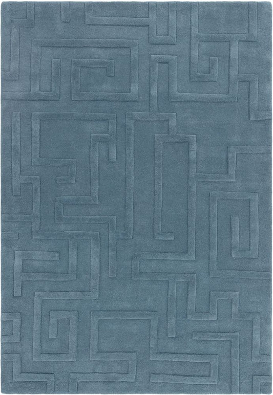 Asiatic London Contemporary Plain Maze Rug - Teal