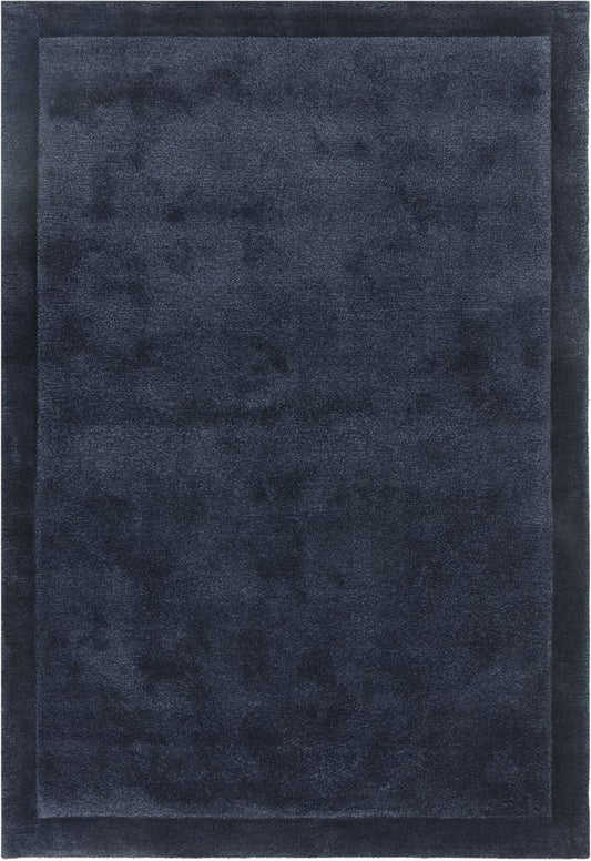 Asiatic London Contemporary Plain Rise Rug - Navy