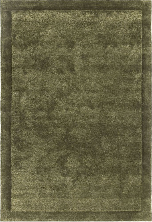 Asiatic London Contemporary Plain Rise Rug - Olive