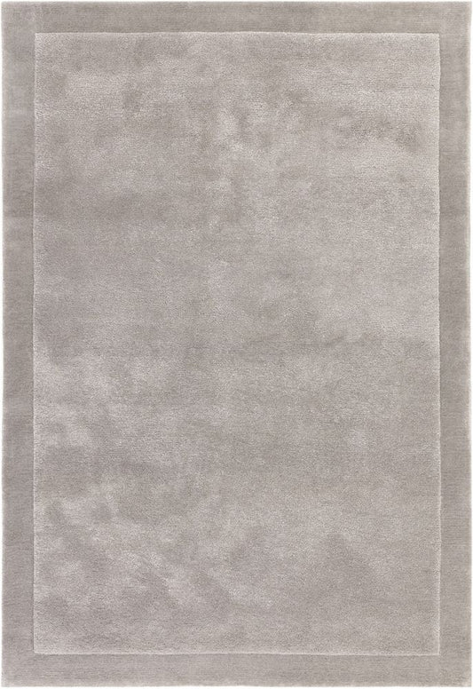 Asiatic London Contemporary Plain Rise Rug - Silver