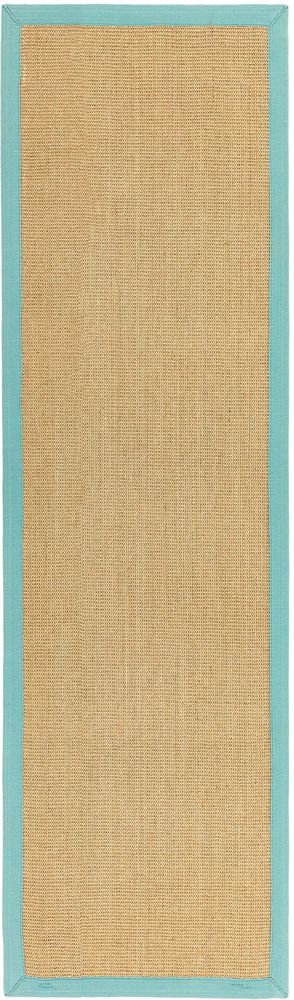 Asiatic London Natural Weaves Sisal Runner Rug - Linen &amp; Aqua