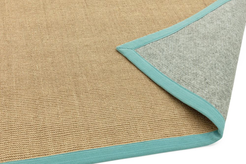 Asiatic London Natural Weaves Sisal Rug - Linen &amp; Aqua