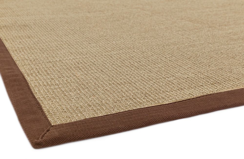 Asiatic London Natural Weaves Sisal Rug - Linen &amp; Chocolate