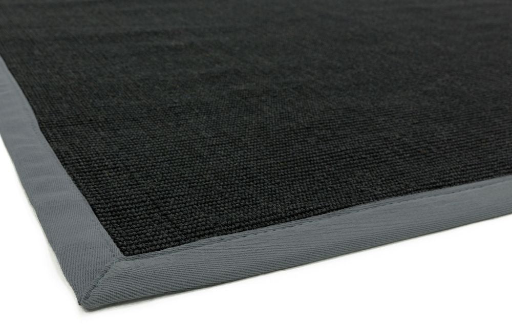 Asiatic London Natural Weaves Sisal Rug - Black &amp; Grey