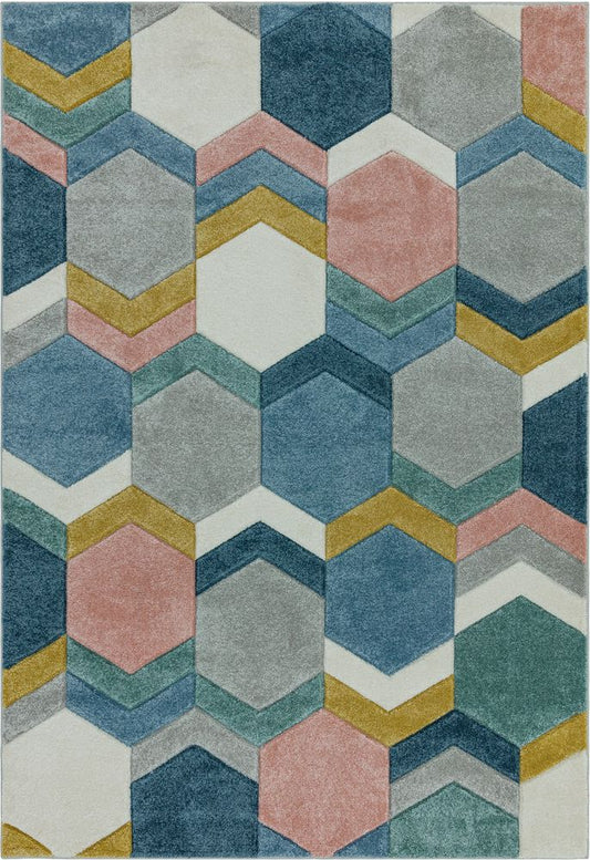 Asiatic London Easy Living Sketch Rug - SK10 Hexagon Multicolour