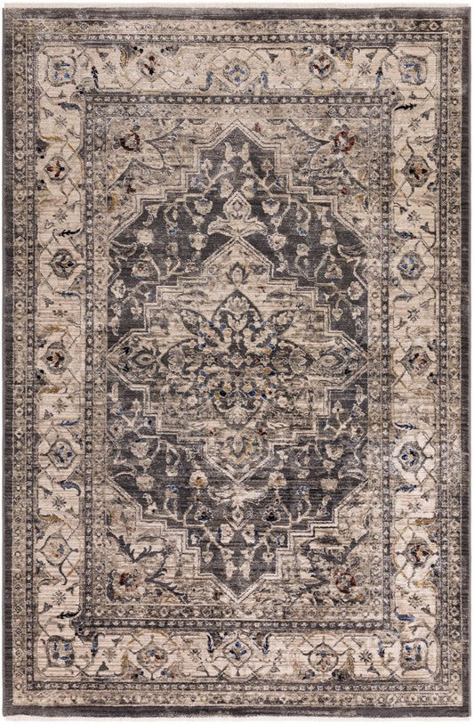 Asiatic London Classic Heritage Sovereign Rug - Charcoal Medallion