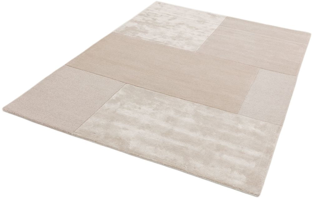 Asiatic London Contemporary Plain Tate Tonal Textures Rug - Ivory