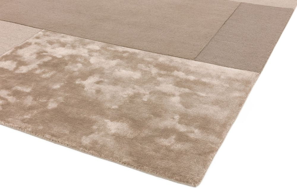 Asiatic London Contemporary Plain Tate Tonal Textures Rug - Sand