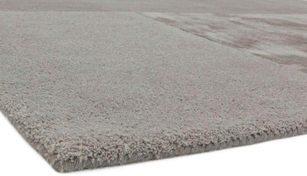 Asiatic London Contemporary Plain Tate Tonal Textures Rug - Silver