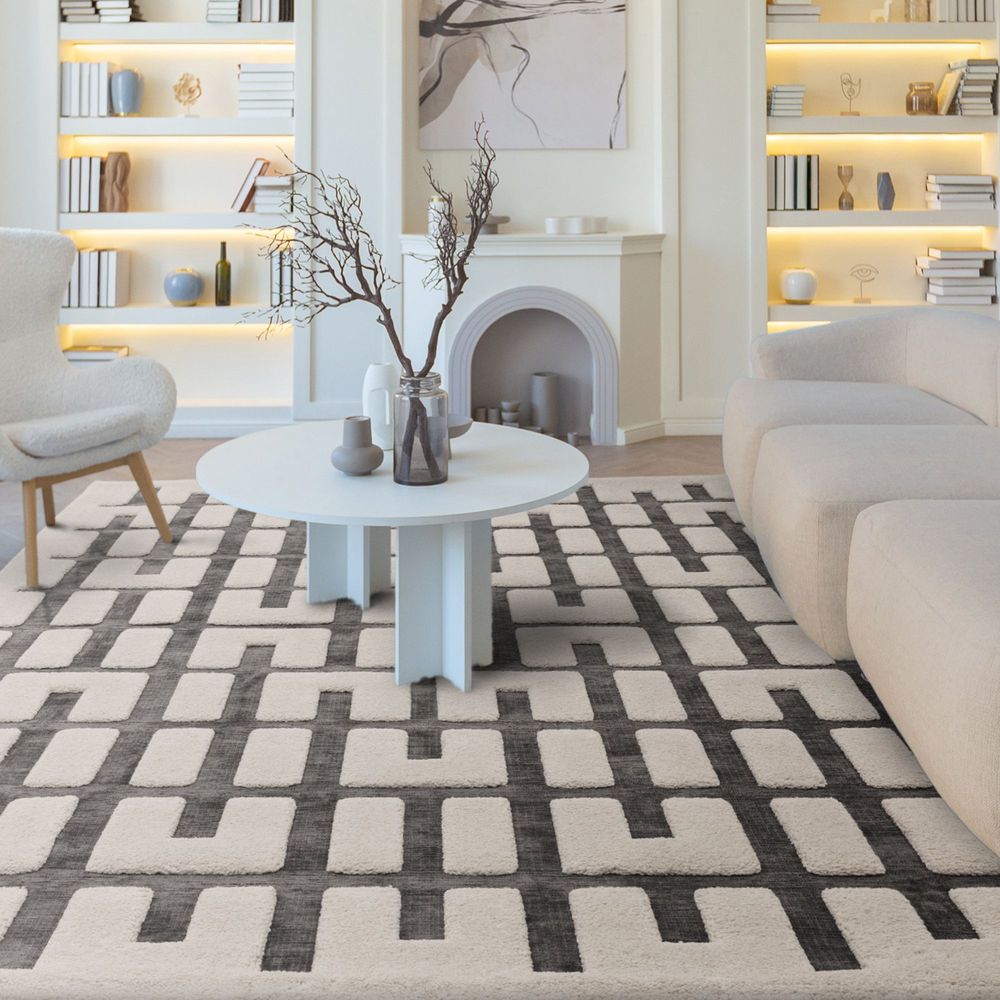 Asiatic London Easy Living Valley Rug - Charcoal &amp; Ivory Junction