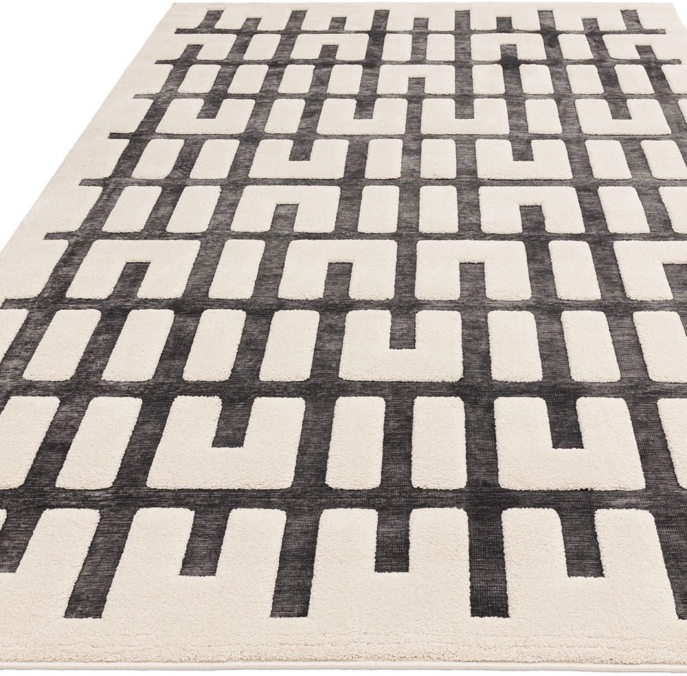 Asiatic London Easy Living Valley Rug - Charcoal &amp; Ivory Junction