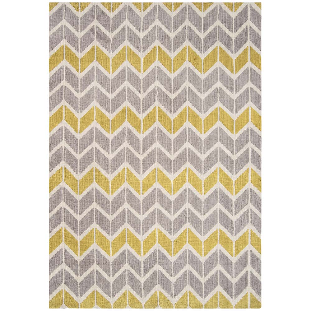 Asiatic London Arlo Chevron Rug - AR-06 Lemon / Grey