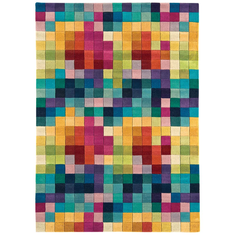 Asiatic London Funk Boxes Rug - Multi - 140cm x 200cm