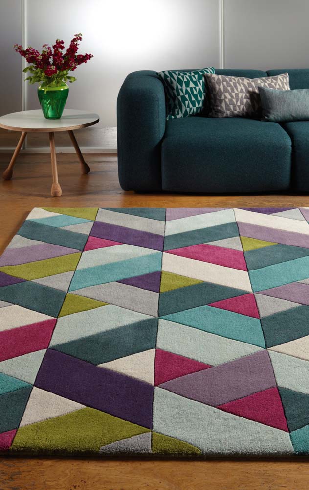 Asiatic London Funk Chevron Rug - Blue Green