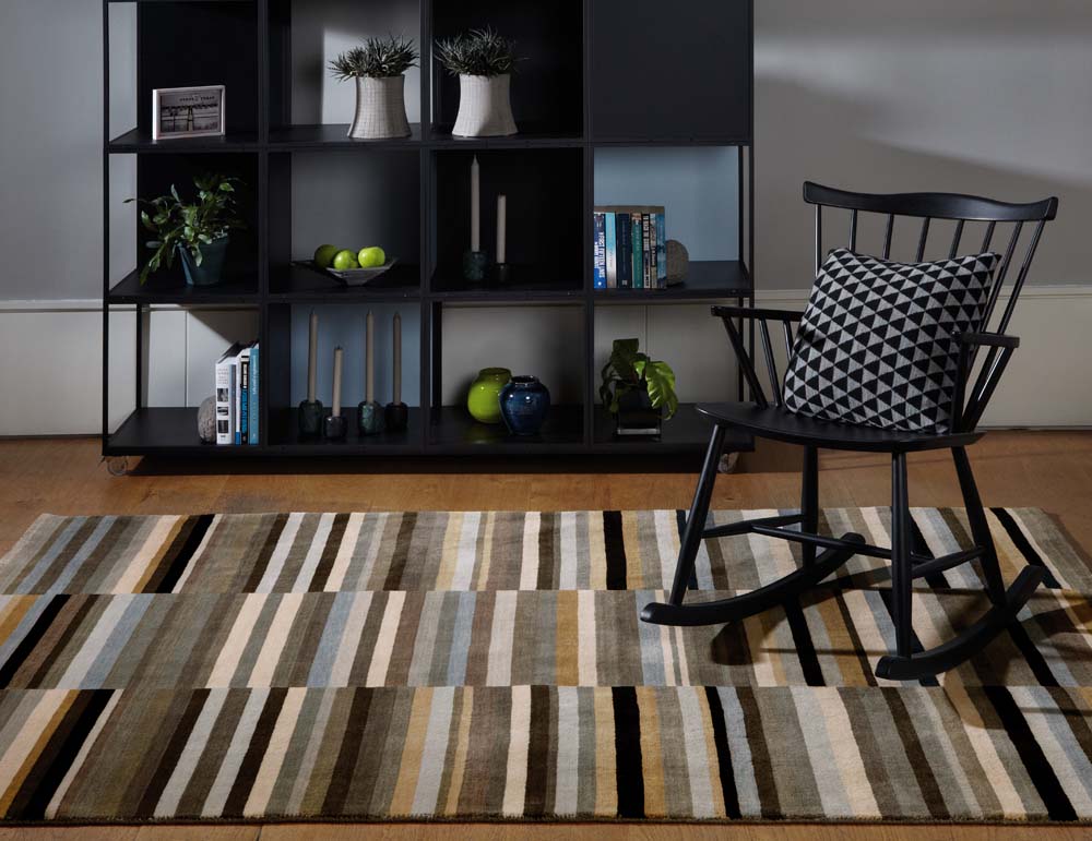 Asiatic London Jacob Stripe Rug - Black / Silver