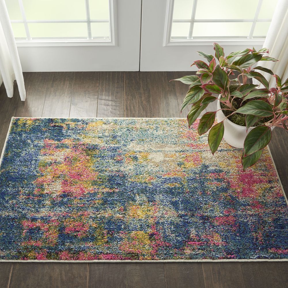 Nourison Celestial CES09 Rug - Blue &amp; Yellow