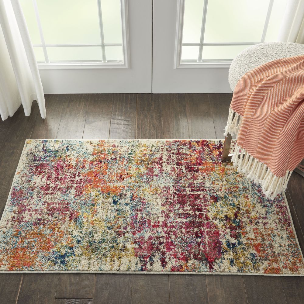 Nourison Celestial CES13 Rug - Pink &amp; Multicolour