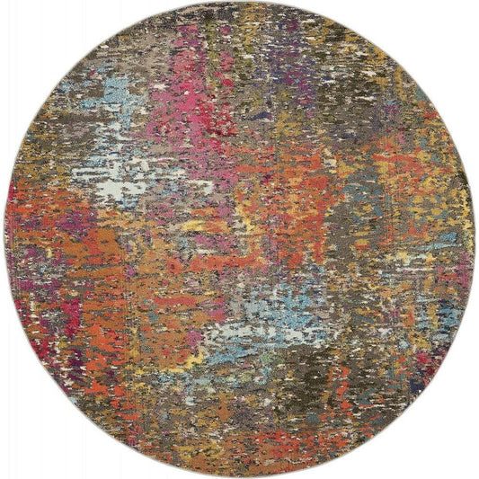 Nourison Celestial CES14 Round Rug - Sunset