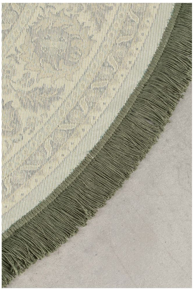 Dutchbone Bodega Round Rug - Green