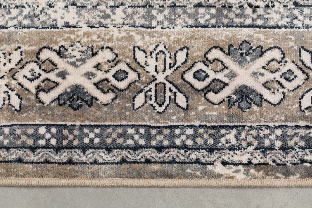 Dutchbone Mahl Rug - Grey &amp; Liver